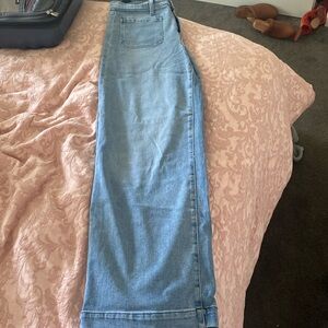 High rise wide leg jean
